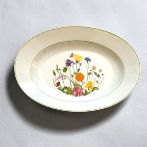 Denby Langley Fine China Wonderland Oval Serving Platter Vintage 14"